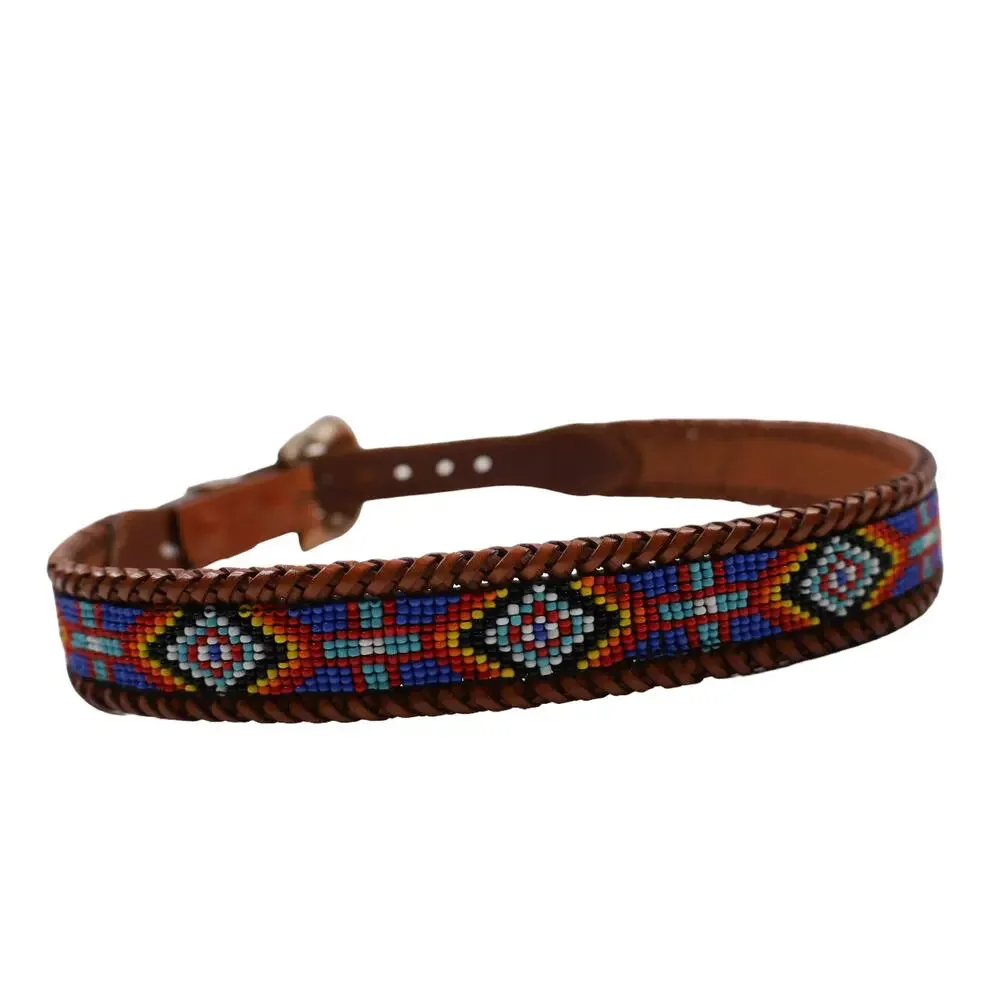 Vintage 1991 Eddie Bauer Native Art Beaded Belt